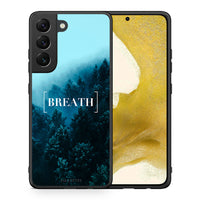 Thumbnail for Θήκη Samsung S22 Breath Quote από τη Smartfits με σχέδιο στο πίσω μέρος και μαύρο περίβλημα | Samsung S22 Breath Quote case with colorful back and black bezels
