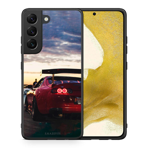Θήκη Samsung S22 Racing Supra από τη Smartfits με σχέδιο στο πίσω μέρος και μαύρο περίβλημα | Samsung S22 Racing Supra case with colorful back and black bezels
