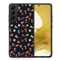 Thumbnail for Θήκη Samsung S22 Hungry Random από τη Smartfits με σχέδιο στο πίσω μέρος και μαύρο περίβλημα | Samsung S22 Hungry Random case with colorful back and black bezels