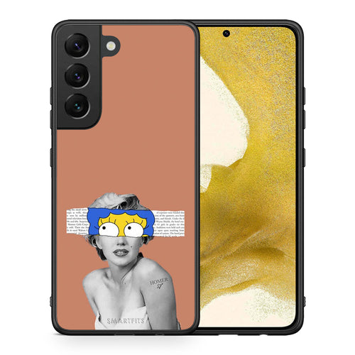 Θήκη Samsung S22 Sim Merilyn από τη Smartfits με σχέδιο στο πίσω μέρος και μαύρο περίβλημα | Samsung S22 Sim Merilyn case with colorful back and black bezels
