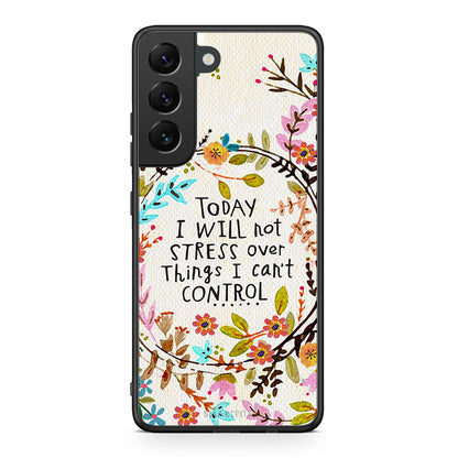 Samsung S22 Stress Over θήκη από τη Smartfits με σχέδιο στο πίσω μέρος και μαύρο περίβλημα | Smartphone case with colorful back and black bezels by Smartfits