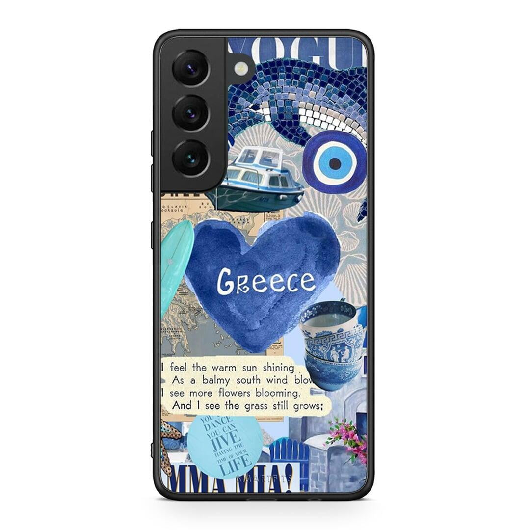 Samsung S22 Summer In Greece Θήκη από τη Smartfits με σχέδιο στο πίσω μέρος και μαύρο περίβλημα | Smartphone case with colorful back and black bezels by Smartfits