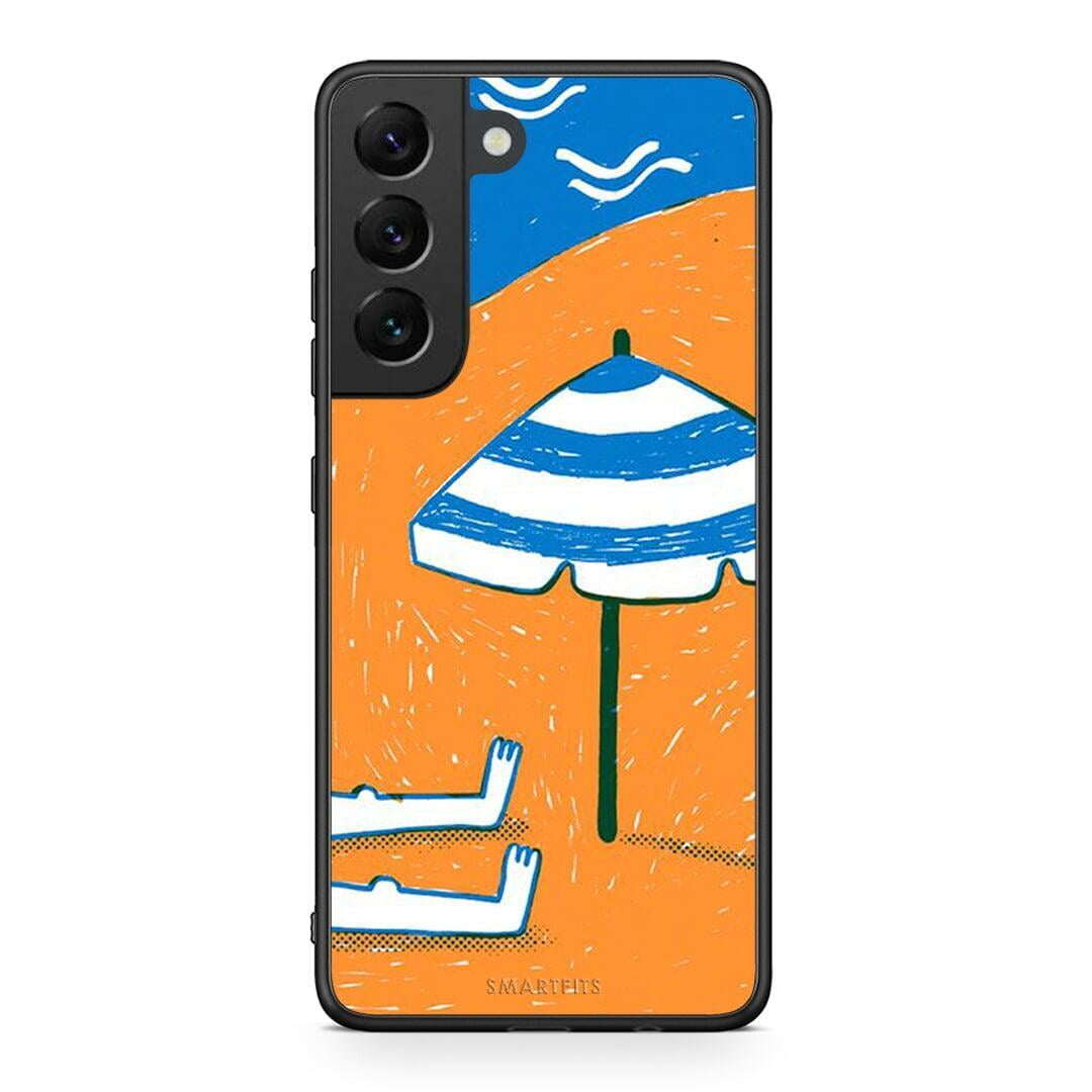 Samsung S22 Summering Θήκη από τη Smartfits με σχέδιο στο πίσω μέρος και μαύρο περίβλημα | Smartphone case with colorful back and black bezels by Smartfits
