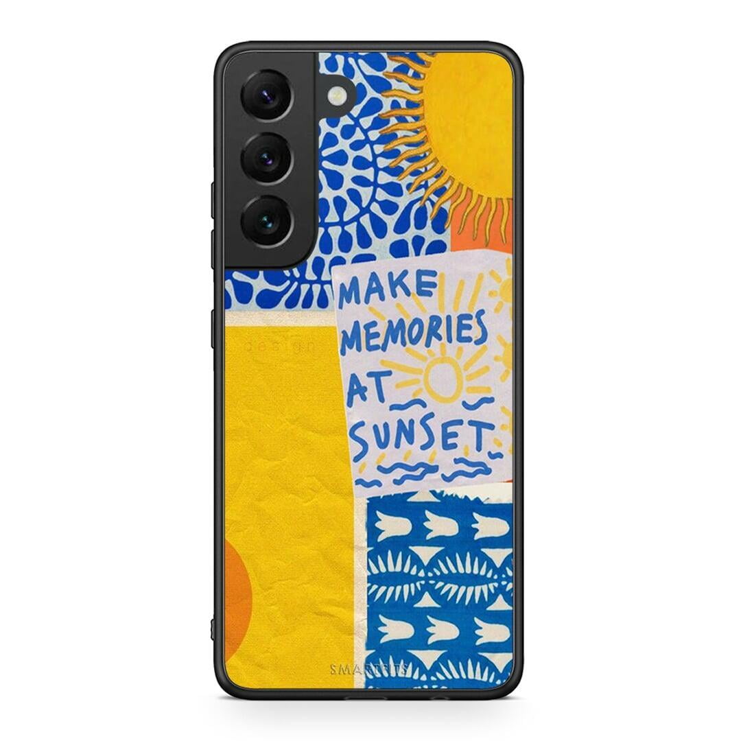 Samsung S22 Sunset Memories Θήκη από τη Smartfits με σχέδιο στο πίσω μέρος και μαύρο περίβλημα | Smartphone case with colorful back and black bezels by Smartfits