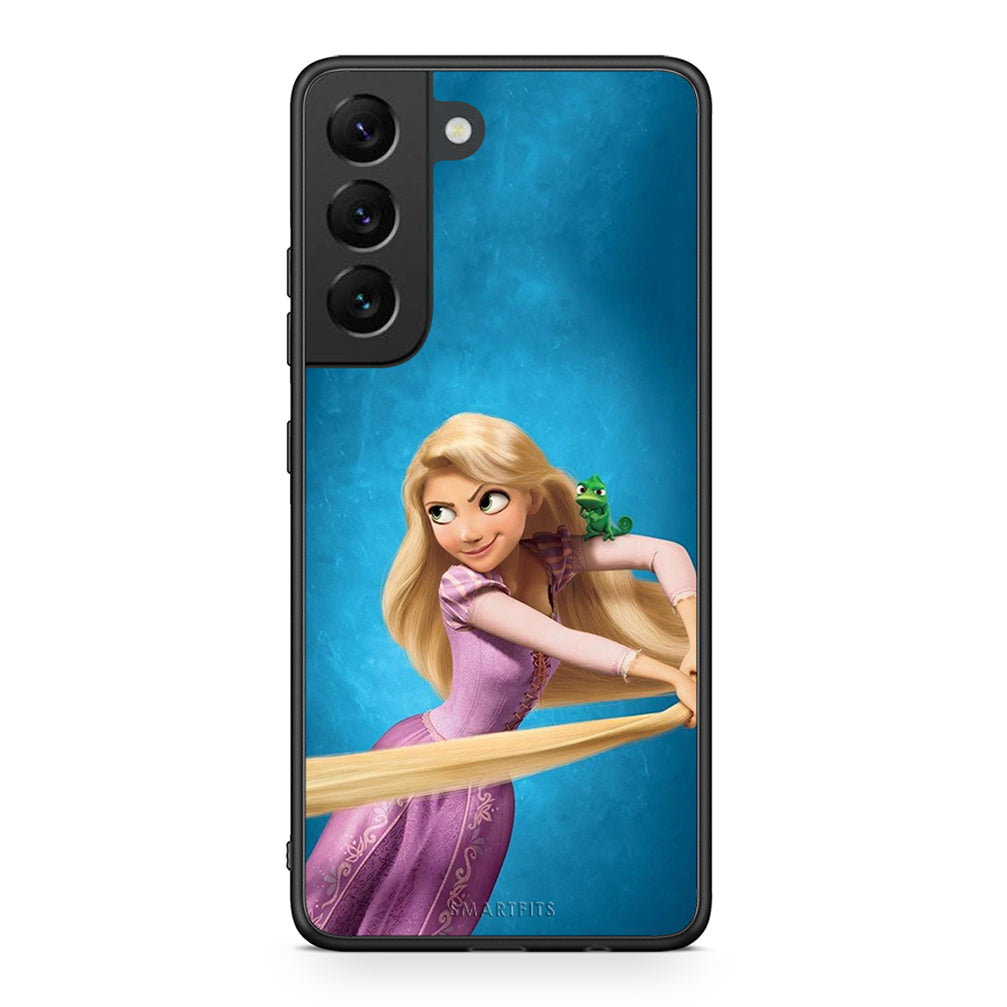 Samsung S22 Tangled 2 Θήκη Αγίου Βαλεντίνου από τη Smartfits με σχέδιο στο πίσω μέρος και μαύρο περίβλημα | Smartphone case with colorful back and black bezels by Smartfits