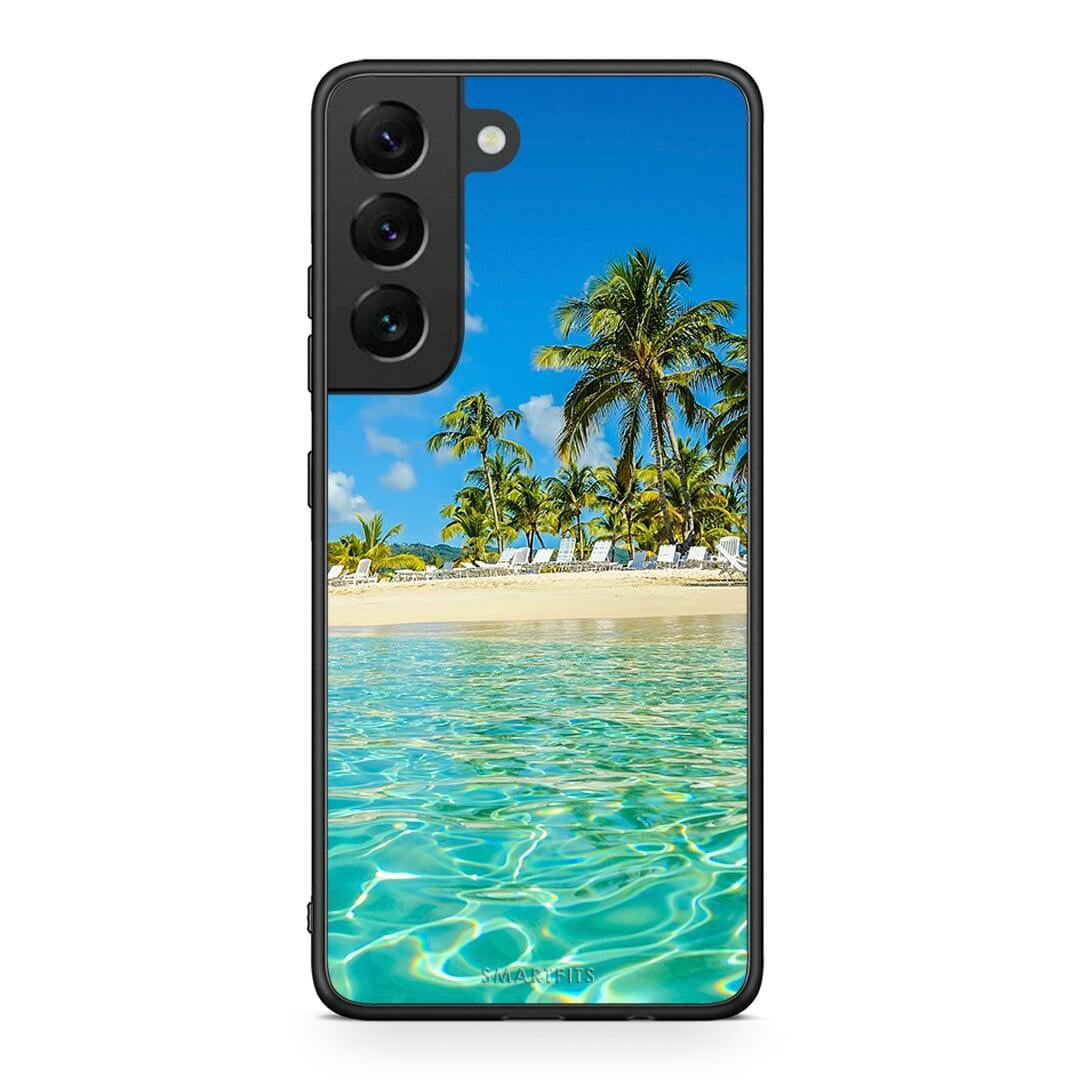 Samsung S22 Tropical Vibes Θήκη από τη Smartfits με σχέδιο στο πίσω μέρος και μαύρο περίβλημα | Smartphone case with colorful back and black bezels by Smartfits