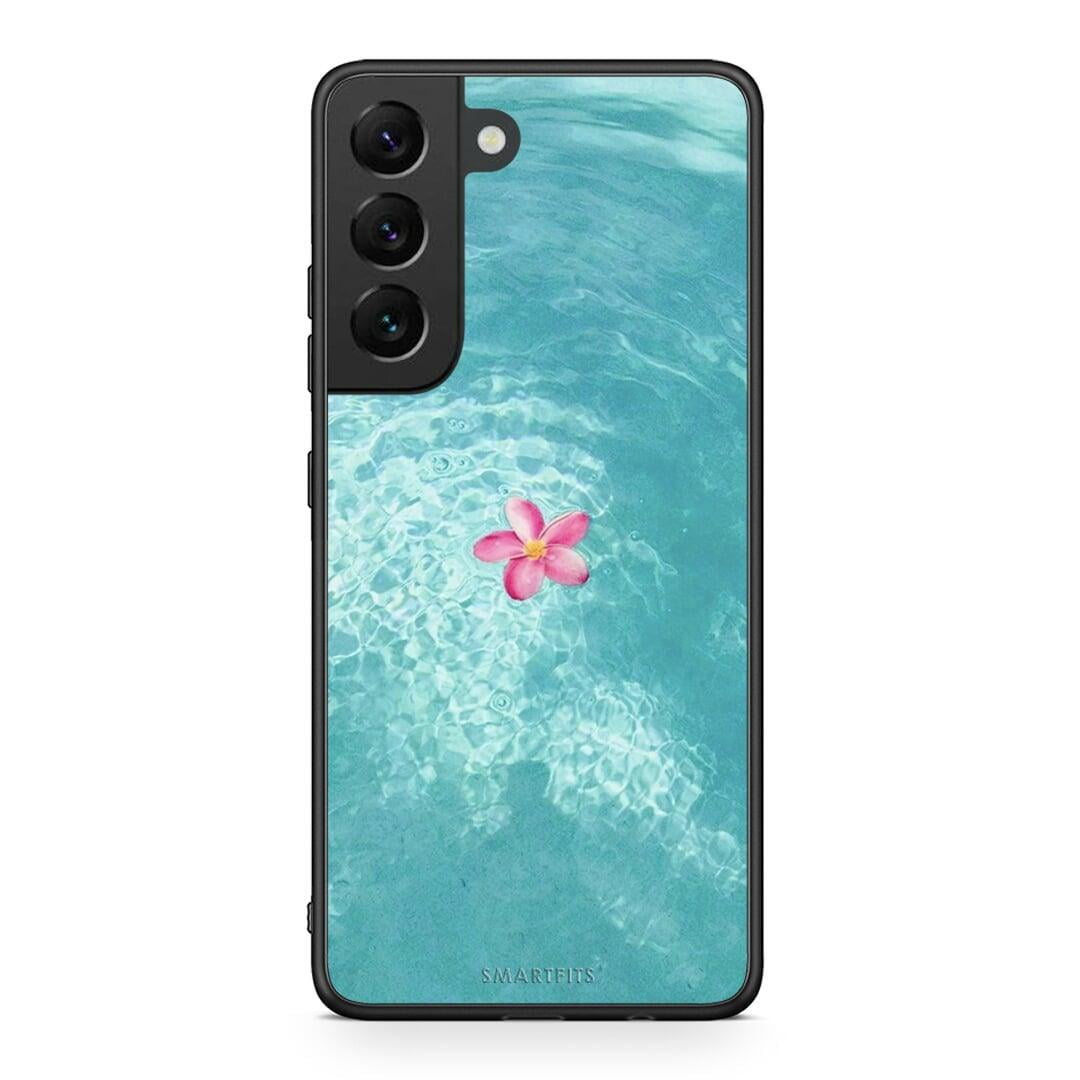 Samsung S22 Water Flower Θήκη από τη Smartfits με σχέδιο στο πίσω μέρος και μαύρο περίβλημα | Smartphone case with colorful back and black bezels by Smartfits