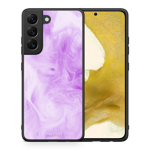 Θήκη Samsung S22 Lavender Watercolor από τη Smartfits με σχέδιο στο πίσω μέρος και μαύρο περίβλημα | Samsung S22 Lavender Watercolor case with colorful back and black bezels