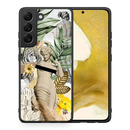 Θήκη Samsung S22 Woman Statue από τη Smartfits με σχέδιο στο πίσω μέρος και μαύρο περίβλημα | Samsung S22 Woman Statue case with colorful back and black bezels