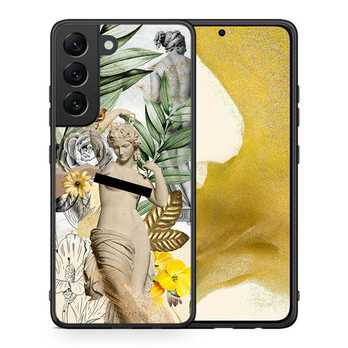 Θήκη Samsung S22 Woman Statue από τη Smartfits με σχέδιο στο πίσω μέρος και μαύρο περίβλημα | Samsung S22 Woman Statue case with colorful back and black bezels
