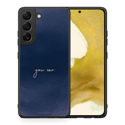 Θήκη Samsung S22 You Can από τη Smartfits με σχέδιο στο πίσω μέρος και μαύρο περίβλημα | Samsung S22 You Can case with colorful back and black bezels