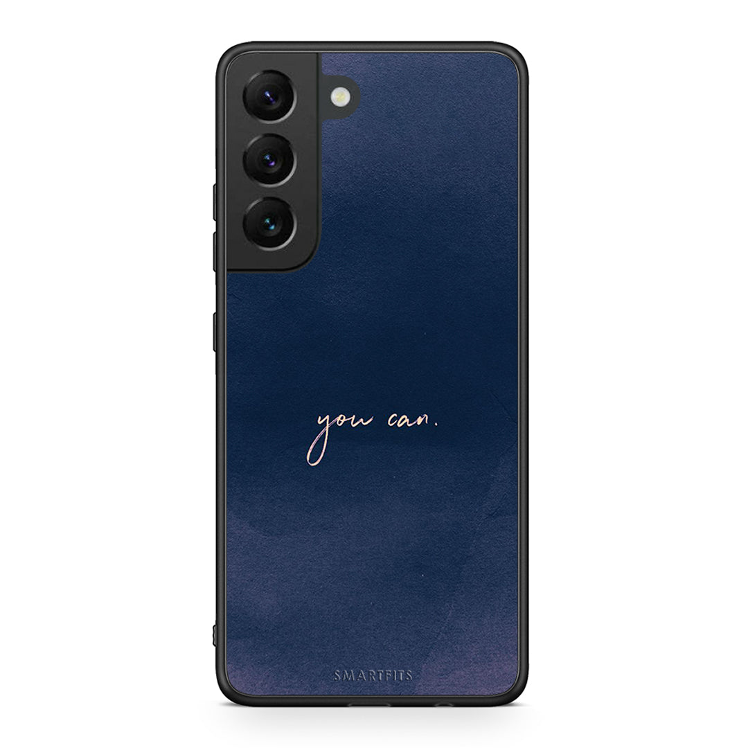 Samsung S22 You Can θήκη από τη Smartfits με σχέδιο στο πίσω μέρος και μαύρο περίβλημα | Smartphone case with colorful back and black bezels by Smartfits