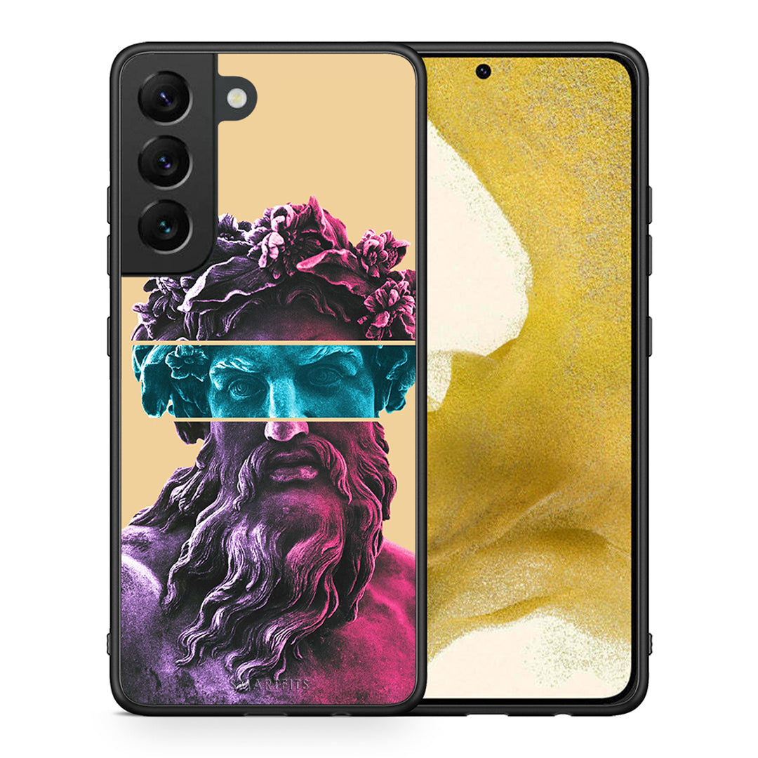 Θήκη Αγίου Βαλεντίνου Samsung S22 Zeus Art από τη Smartfits με σχέδιο στο πίσω μέρος και μαύρο περίβλημα | Samsung S22 Zeus Art case with colorful back and black bezels