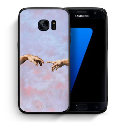 Θήκη Samsung S7 Adam Hand από τη Smartfits με σχέδιο στο πίσω μέρος και μαύρο περίβλημα | Samsung S7 Adam Hand case with colorful back and black bezels