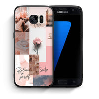 Thumbnail for Θήκη Samsung S7 Aesthetic Collage από τη Smartfits με σχέδιο στο πίσω μέρος και μαύρο περίβλημα | Samsung S7 Aesthetic Collage case with colorful back and black bezels