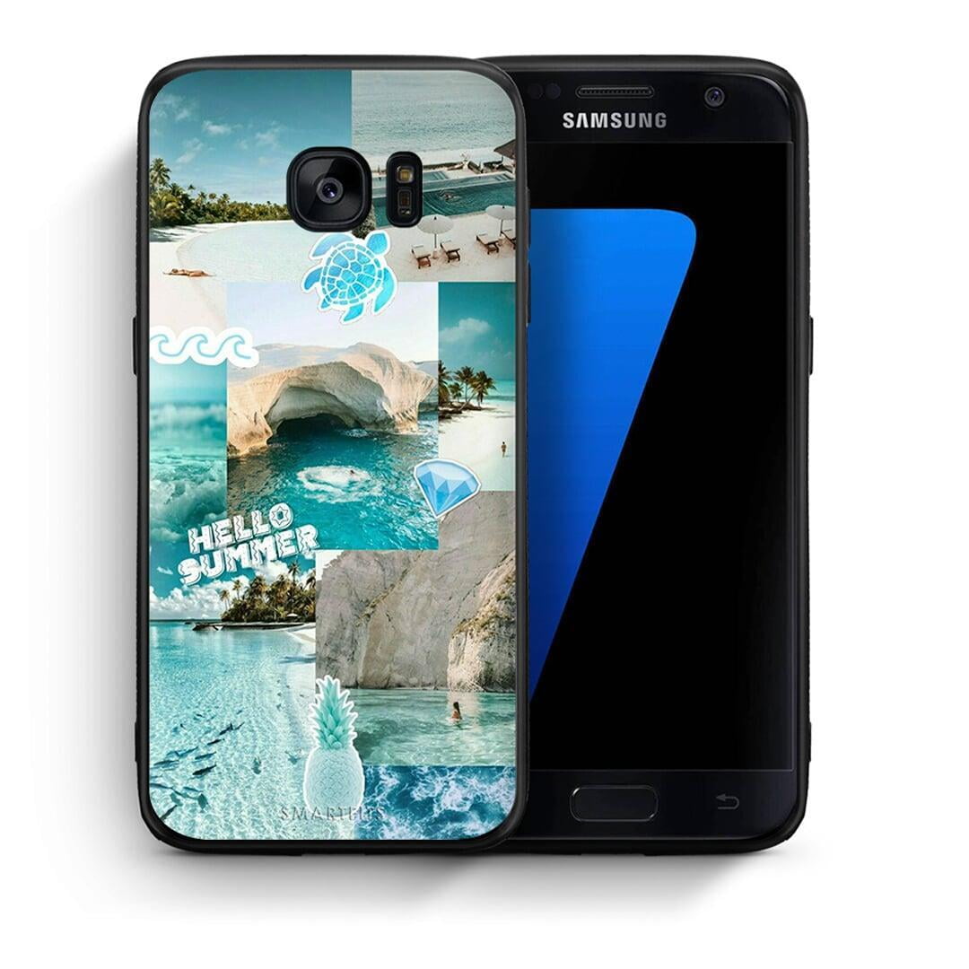 Θήκη Samsung S7 Aesthetic Summer από τη Smartfits με σχέδιο στο πίσω μέρος και μαύρο περίβλημα | Samsung S7 Aesthetic Summer case with colorful back and black bezels