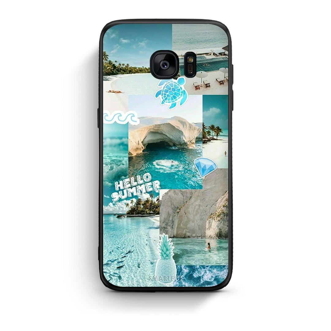 samsung s7 Aesthetic Summer Θήκη από τη Smartfits με σχέδιο στο πίσω μέρος και μαύρο περίβλημα | Smartphone case with colorful back and black bezels by Smartfits