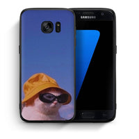 Thumbnail for Θήκη Samsung S7 Cat Diva από τη Smartfits με σχέδιο στο πίσω μέρος και μαύρο περίβλημα | Samsung S7 Cat Diva case with colorful back and black bezels