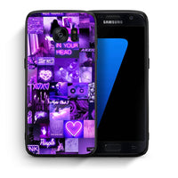 Thumbnail for Θήκη Αγίου Βαλεντίνου Samsung S7 Collage Stay Wild από τη Smartfits με σχέδιο στο πίσω μέρος και μαύρο περίβλημα | Samsung S7 Collage Stay Wild case with colorful back and black bezels