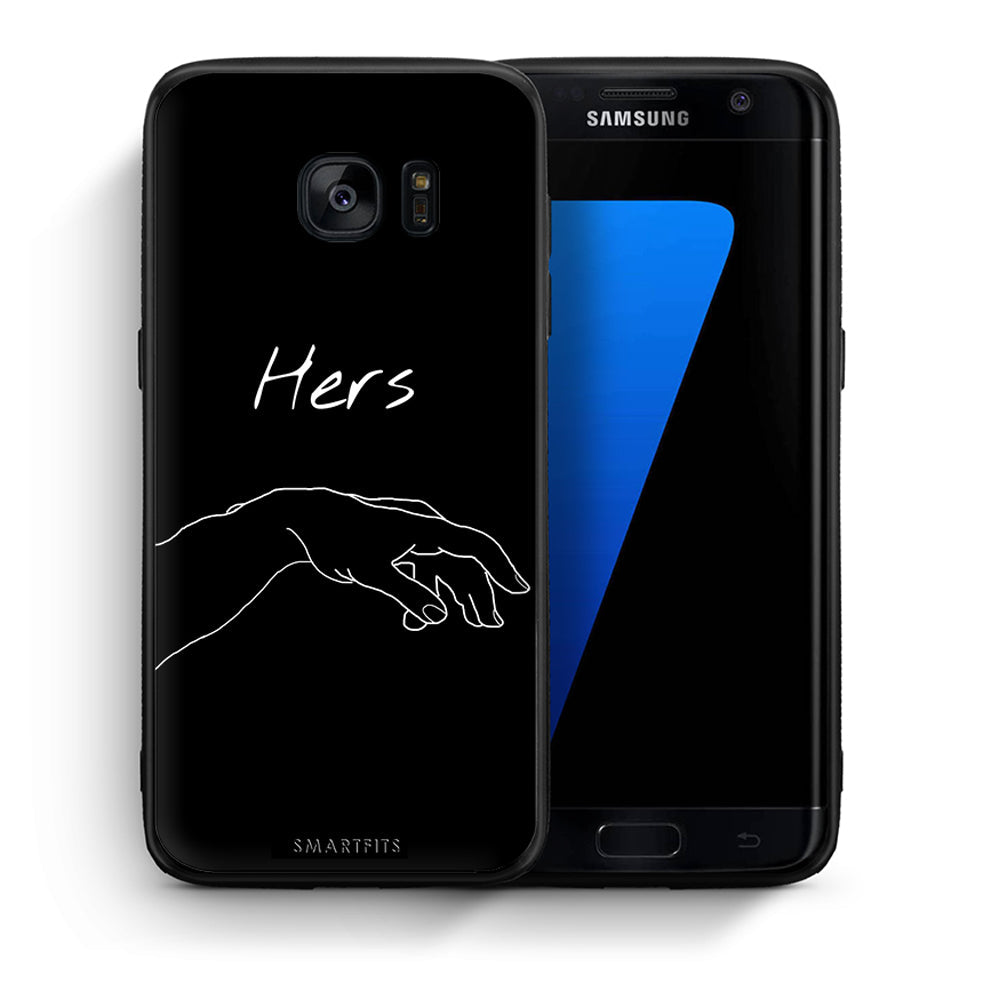 Θήκη Αγίου Βαλεντίνου Samsung S7 Edge Aeshetic Love 1 από τη Smartfits με σχέδιο στο πίσω μέρος και μαύρο περίβλημα | Samsung S7 Edge Aeshetic Love 1 case with colorful back and black bezels