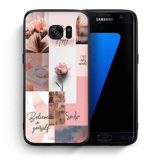Θήκη Samsung S7 Edge Aesthetic Collage από τη Smartfits με σχέδιο στο πίσω μέρος και μαύρο περίβλημα | Samsung S7 Edge Aesthetic Collage case with colorful back and black bezels