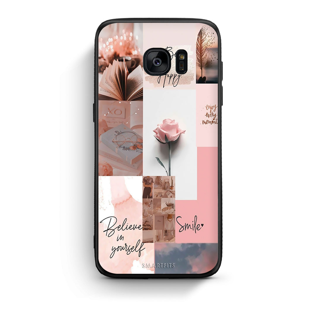 samsung s7 edge Aesthetic Collage θήκη από τη Smartfits με σχέδιο στο πίσω μέρος και μαύρο περίβλημα | Smartphone case with colorful back and black bezels by Smartfits