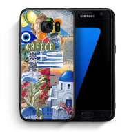 Thumbnail for Θήκη Samsung S7 Edge All Greek από τη Smartfits με σχέδιο στο πίσω μέρος και μαύρο περίβλημα | Samsung S7 Edge All Greek case with colorful back and black bezels