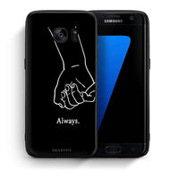 Thumbnail for Θήκη Αγίου Βαλεντίνου Samsung S7 Edge Always & Forever 1 από τη Smartfits με σχέδιο στο πίσω μέρος και μαύρο περίβλημα | Samsung S7 Edge Always & Forever 1 case with colorful back and black bezels