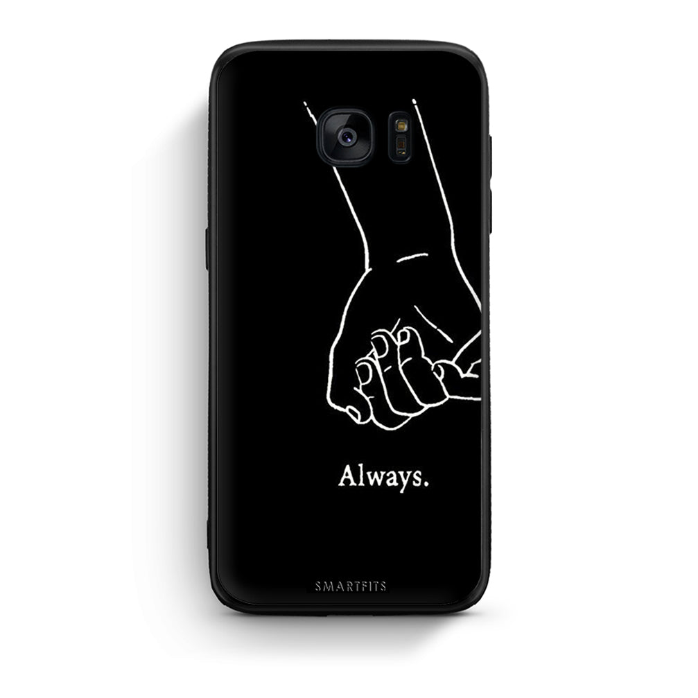 samsung s7 edge Always & Forever 1 Θήκη Αγίου Βαλεντίνου από τη Smartfits με σχέδιο στο πίσω μέρος και μαύρο περίβλημα | Smartphone case with colorful back and black bezels by Smartfits