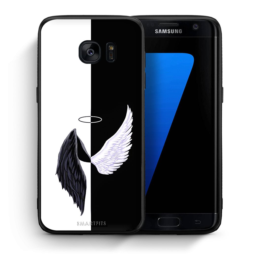 Θήκη Samsung S7 Edge Angels Demons από τη Smartfits με σχέδιο στο πίσω μέρος και μαύρο περίβλημα | Samsung S7 Edge Angels Demons case with colorful back and black bezels