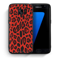 Thumbnail for Θήκη Samsung S7 Edge Red Leopard Animal από τη Smartfits με σχέδιο στο πίσω μέρος και μαύρο περίβλημα | Samsung S7 Edge Red Leopard Animal case with colorful back and black bezels