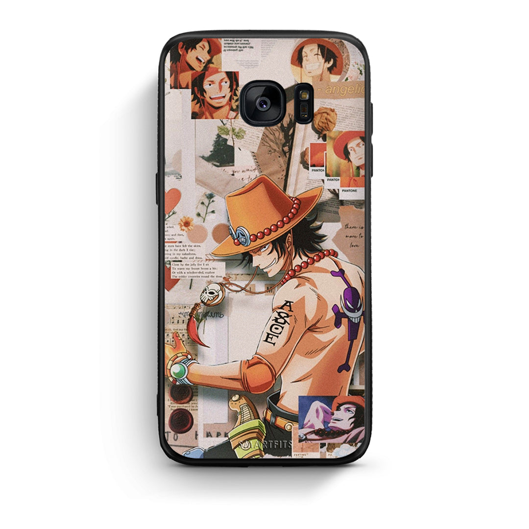 samsung s7 edge Anime Collage θήκη από τη Smartfits με σχέδιο στο πίσω μέρος και μαύρο περίβλημα | Smartphone case with colorful back and black bezels by Smartfits