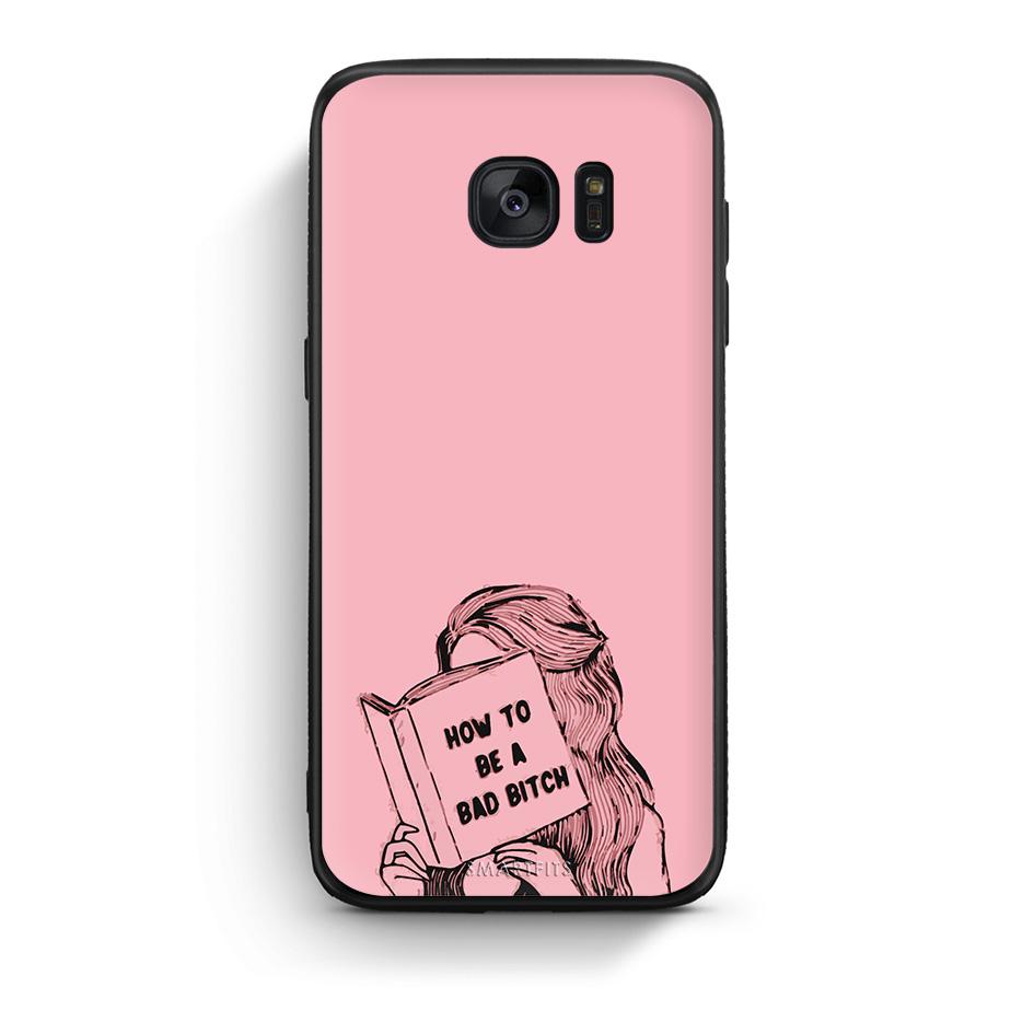 samsung s7 Bad Bitch θήκη από τη Smartfits με σχέδιο στο πίσω μέρος και μαύρο περίβλημα | Smartphone case with colorful back and black bezels by Smartfits