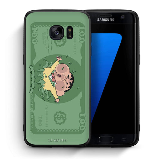 Θήκη Αγίου Βαλεντίνου Samsung S7 Edge Big Money από τη Smartfits με σχέδιο στο πίσω μέρος και μαύρο περίβλημα | Samsung S7 Edge Big Money case with colorful back and black bezels