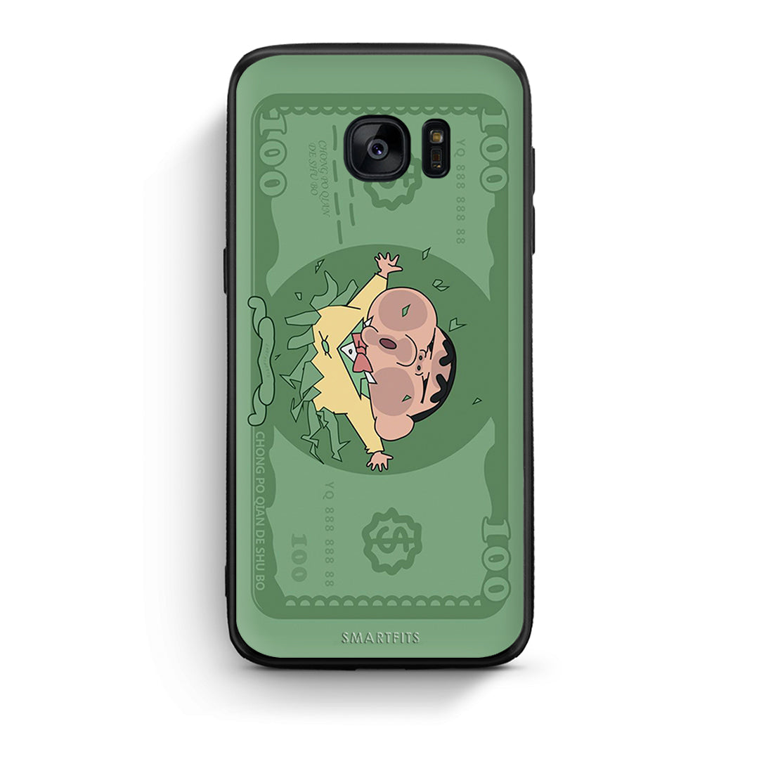 samsung s7 edge Big Money Θήκη Αγίου Βαλεντίνου από τη Smartfits με σχέδιο στο πίσω μέρος και μαύρο περίβλημα | Smartphone case with colorful back and black bezels by Smartfits