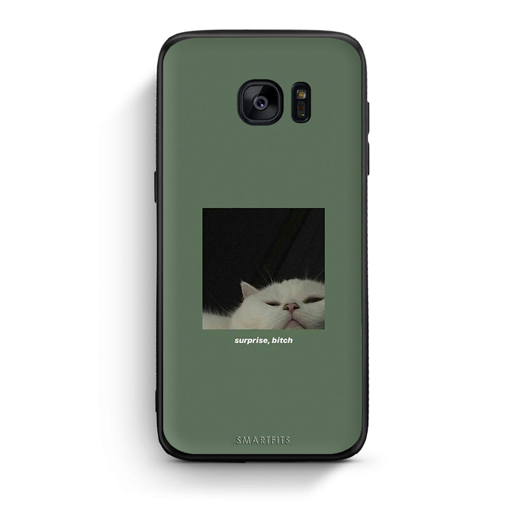 samsung s7 Bitch Surprise θήκη από τη Smartfits με σχέδιο στο πίσω μέρος και μαύρο περίβλημα | Smartphone case with colorful back and black bezels by Smartfits