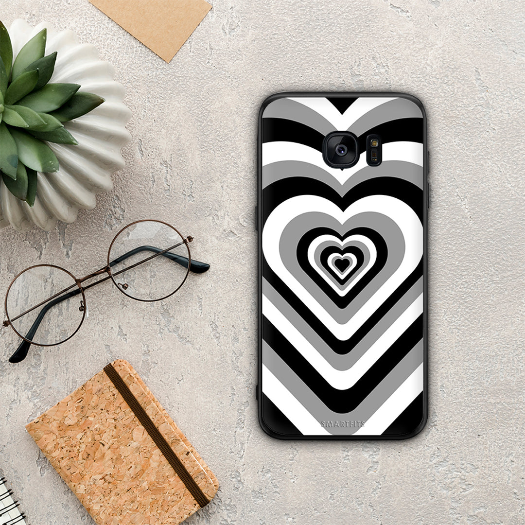 Black Hearts - Samsung Galaxy S7 Edge θήκη