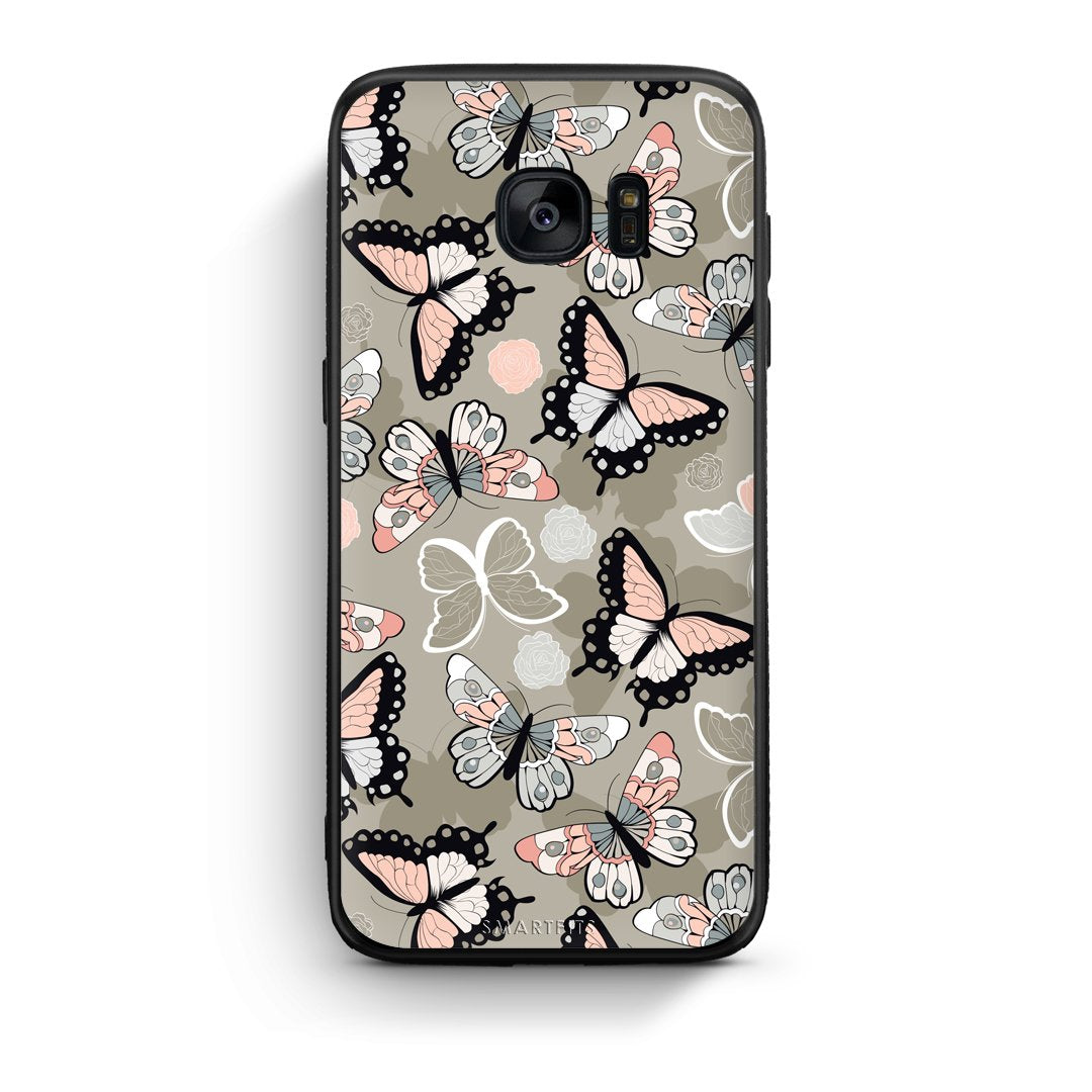 135 - samsung galaxy s7 edge Butterflies Boho case, cover, bumper