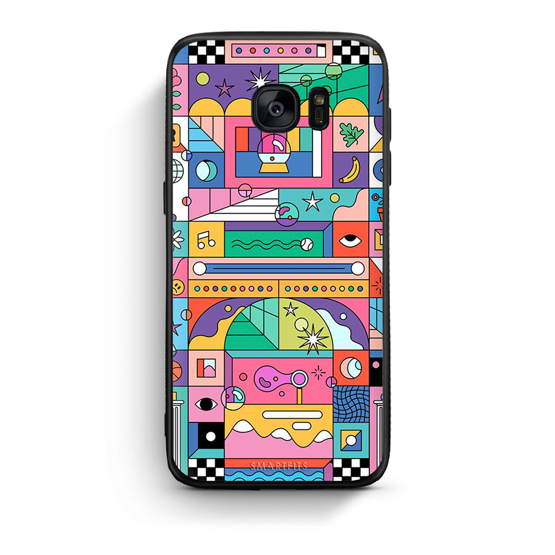samsung s7 Bubbles Soap θήκη από τη Smartfits με σχέδιο στο πίσω μέρος και μαύρο περίβλημα | Smartphone case with colorful back and black bezels by Smartfits