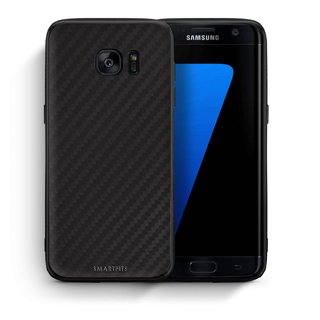 Θήκη Samsung S7 Edge Carbon Black από τη Smartfits με σχέδιο στο πίσω μέρος και μαύρο περίβλημα | Samsung S7 Edge Carbon Black case with colorful back and black bezels