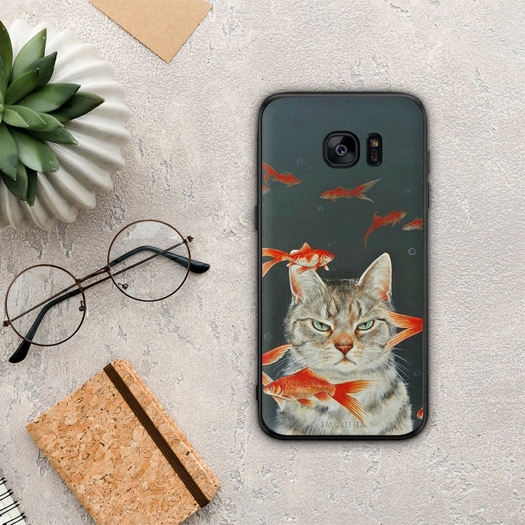 Cat Goldfish - Samsung Galaxy S7 Edge θήκη