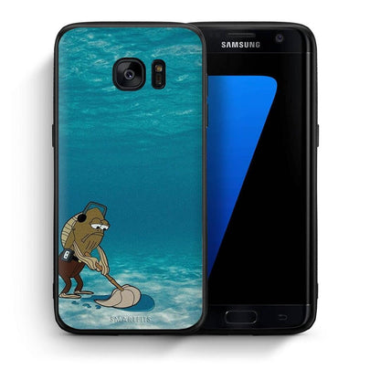Θήκη Samsung S7 Edge Clean The Ocean από τη Smartfits με σχέδιο στο πίσω μέρος και μαύρο περίβλημα | Samsung S7 Edge Clean The Ocean case with colorful back and black bezels