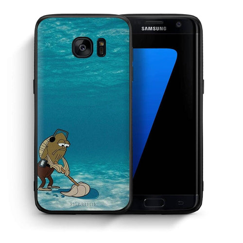 Θήκη Samsung S7 Edge Clean The Ocean από τη Smartfits με σχέδιο στο πίσω μέρος και μαύρο περίβλημα | Samsung S7 Edge Clean The Ocean case with colorful back and black bezels