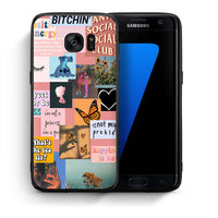 Thumbnail for Θήκη Αγίου Βαλεντίνου Samsung S7 Edge Collage Bitchin από τη Smartfits με σχέδιο στο πίσω μέρος και μαύρο περίβλημα | Samsung S7 Edge Collage Bitchin case with colorful back and black bezels