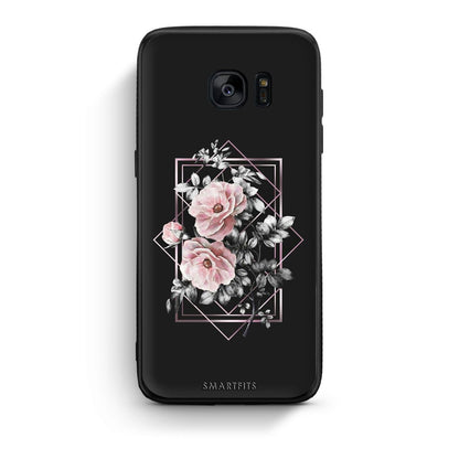 4 - samsung s7 edge Frame Flower case, cover, bumper