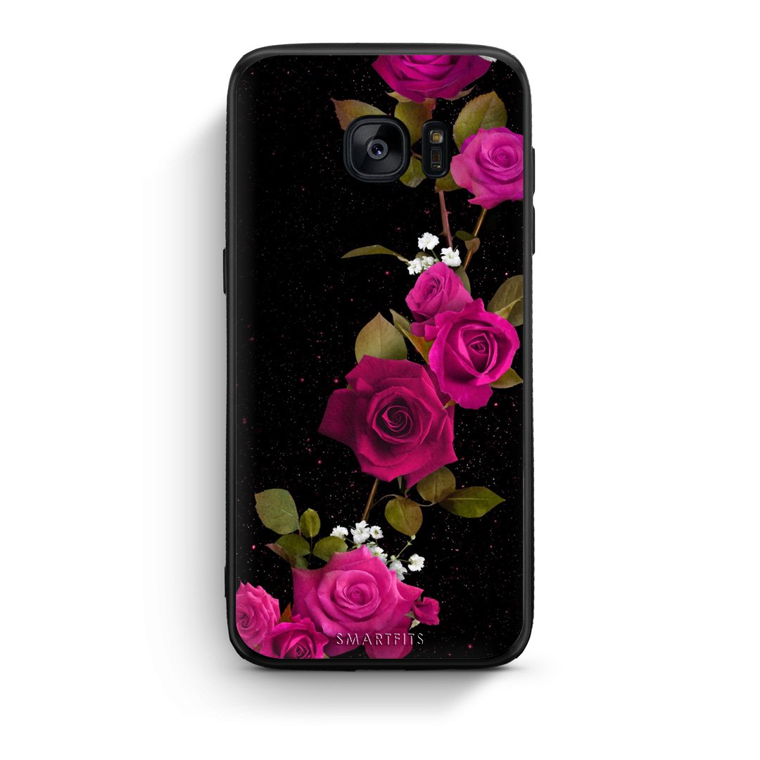 4 - samsung s7 edge Red Roses Flower case, cover, bumper