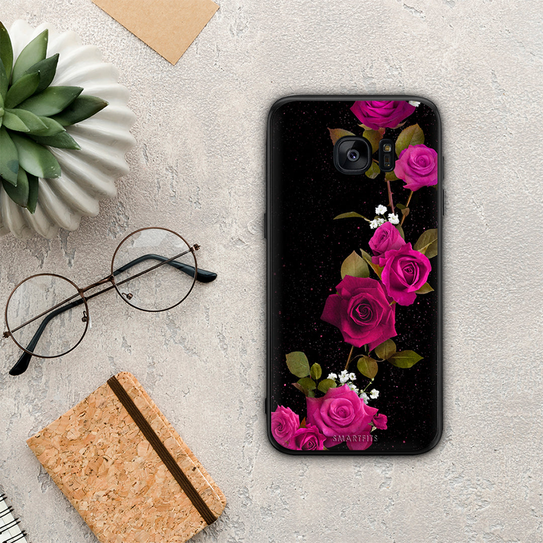 Flower Red Roses - Samsung Galaxy S7 Edge θήκη
