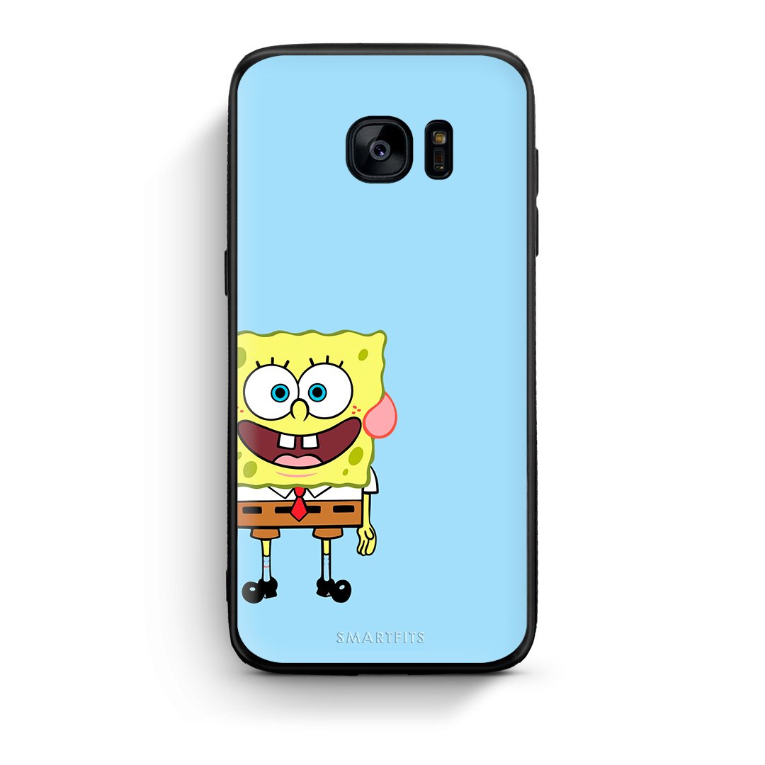 samsung s7 edge Friends Bob θήκη από τη Smartfits με σχέδιο στο πίσω μέρος και μαύρο περίβλημα | Smartphone case with colorful back and black bezels by Smartfits