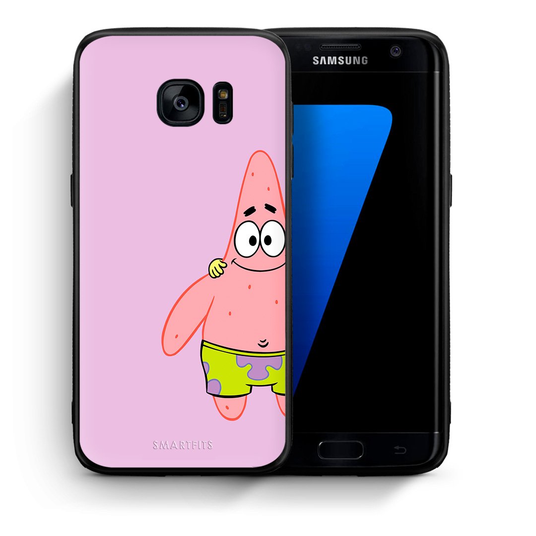 Θήκη Samsung S7 Edge  Friends Patrick από τη Smartfits με σχέδιο στο πίσω μέρος και μαύρο περίβλημα | Samsung S7 Edge  Friends Patrick case with colorful back and black bezels