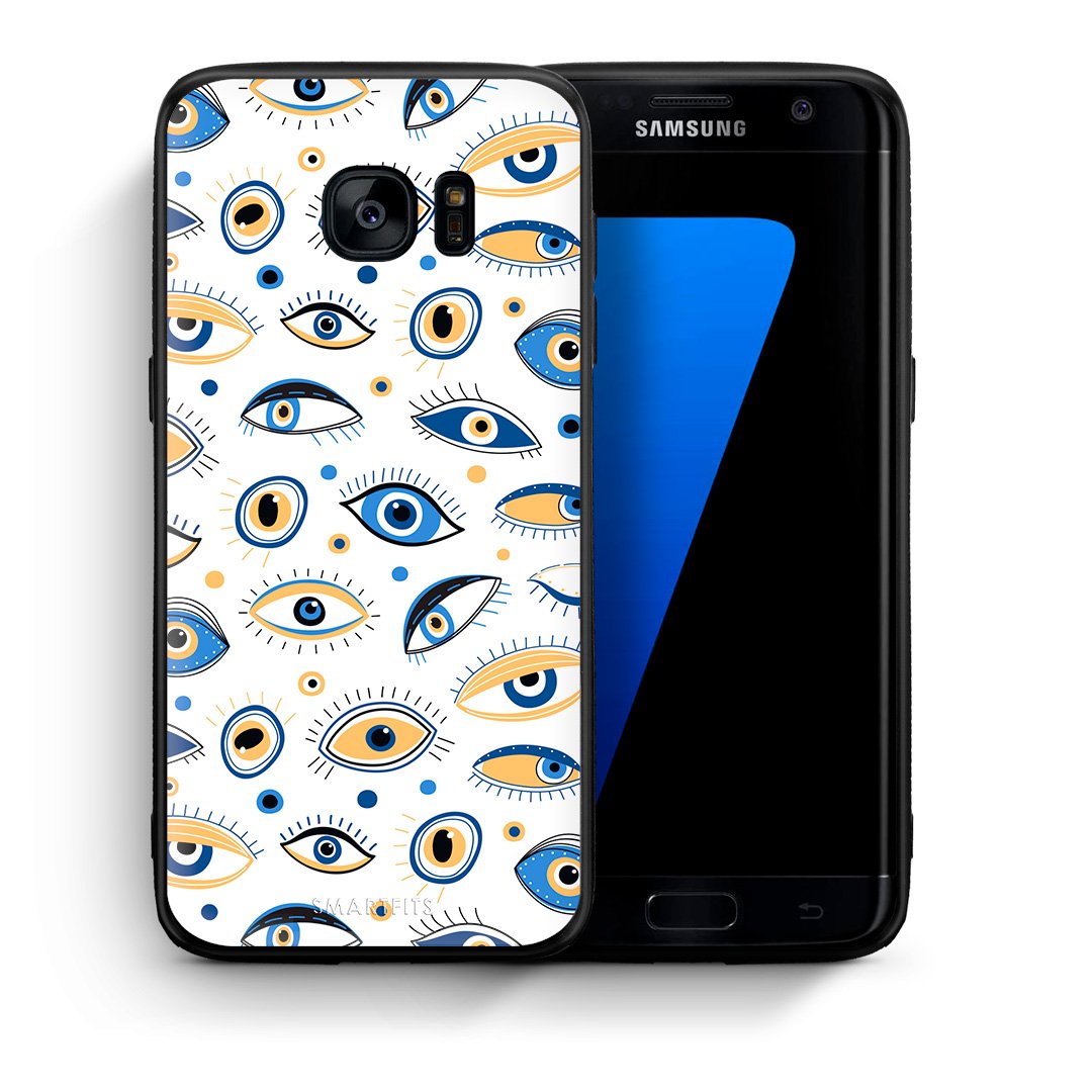 Θήκη Samsung S7 Edge Ftou Ftou από τη Smartfits με σχέδιο στο πίσω μέρος και μαύρο περίβλημα | Samsung S7 Edge Ftou Ftou case with colorful back and black bezels